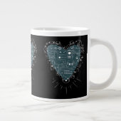 Retro-Gaming-Herz Videospiel-Controller Gamer Jumbo-Tasse (Rechts)