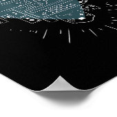Retro-Gaming-Herz-Videospiel-Controller-Gamer Poster (Ecke)