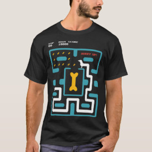 Retro-Gaming-Konsole Videospiel Hund 80er Arcade T-Shirt