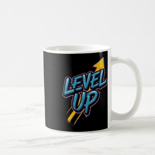 Retro Gaming Level Up Boys Girls Men Women Kaffeetasse (Rechts)