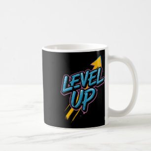 Retro-Gaming Level Up Jungen Mädchen Männer Frauen Kaffeetasse