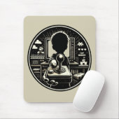Retro-Gaming-Mauspad Joystick-Kunst Mousepad (Mit Mouse)