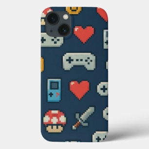 Retro Gaming Pixel Icons Farbenfrohe 8-Bit Gamer Case-Mate iPhone Hülle