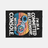 Retro Gaming Relationship Funny Gamer Console Love Fleecedecke (Vorderseite (Horizontal))