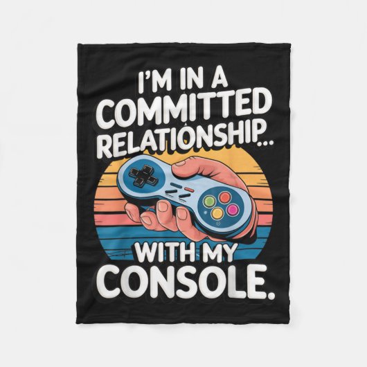 Retro Gaming Relationship Funny Gamer Console Love Fleecedecke (Vorderseite)