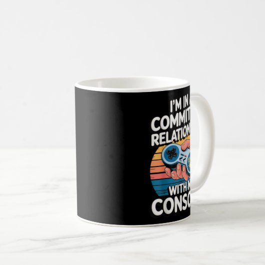 Retro Gaming Relationship Funny Gamer Console Love Kaffeetasse (VorderseiteRechts)