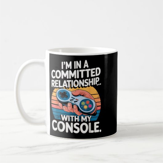 Retro Gaming Relationship Funny Gamer Console Love Kaffeetasse (Links)