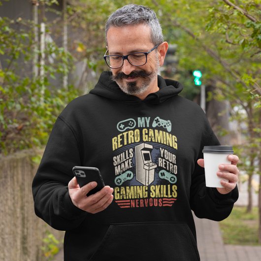 Retro Gaming Skills Flex - Vintager Gamer Hoodie