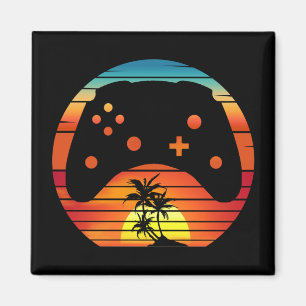 RETRO-GAMING SONNENUNTERGANG MAGNET
