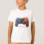 Retro Gaming Splash Art Graphic T-Shirt for Gamers (Vorderseite)