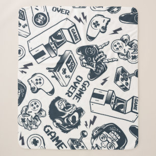 Retro-Gaming-Vintage-Muster. Sherpadecke