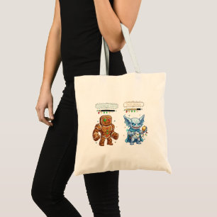 Retro-Gaming-Weihnachten   Pixel-Art-Lebkuchenhaus Tragetasche