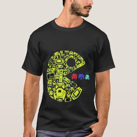 Retro-Gaming-Weihnachtskranz T-Shirt (Vorderseite)