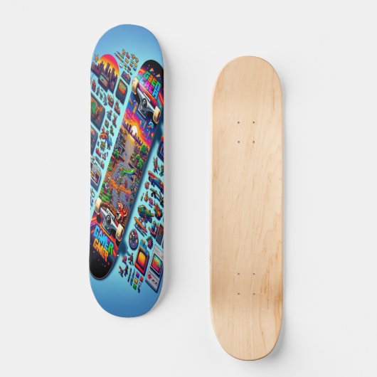 Retro-Gaming-Wiederbelebung Skateboard (Vorderseite)