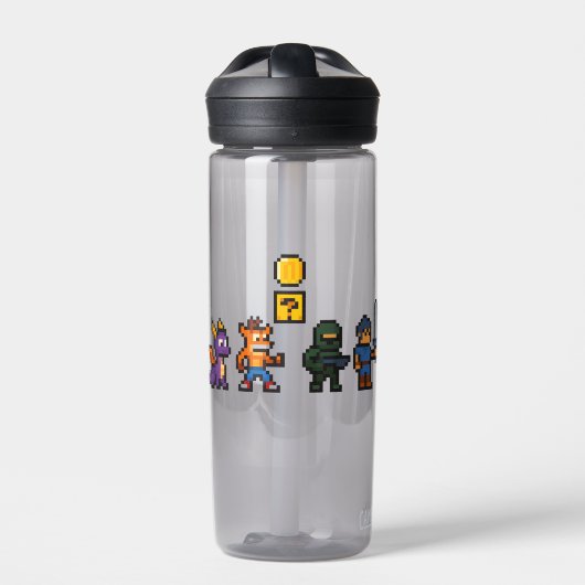 Retro-Gaming-Zeichen Trinkflasche (Vorderseite)