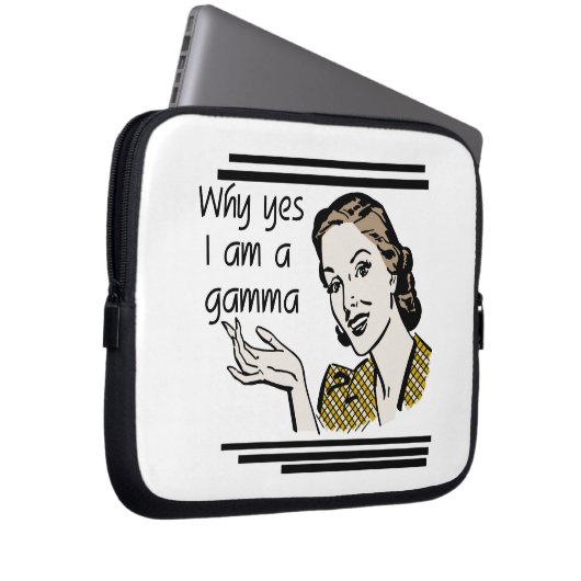 Retro Gamma Geschenke Laptopschutzhülle (Vorne Rechts)