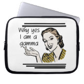 Retro Gamma Geschenke Laptopschutzhülle (Vorderseite)