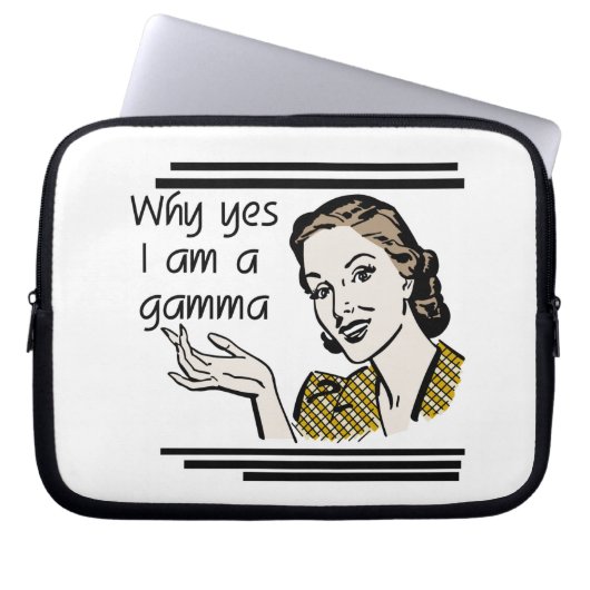 Retro Gamma Geschenke Laptopschutzhülle (Vorderseite)