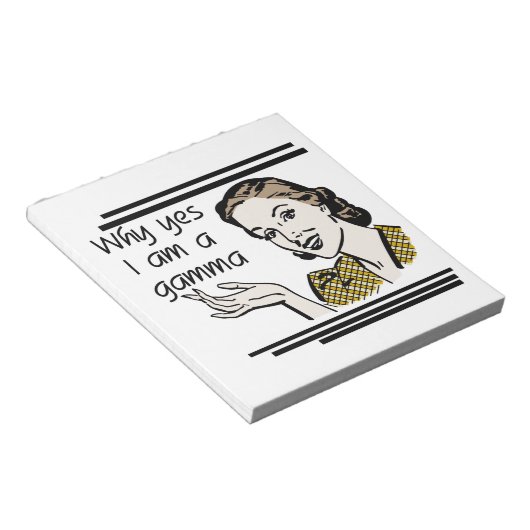 Retro Gamma Geschenke Notizblock (angewinkelt)