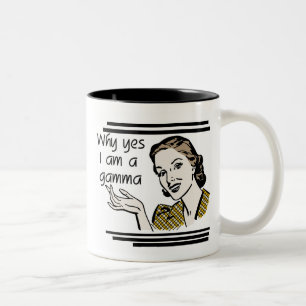 Retro Gamma-T-Shirts und Geschenke Zweifarbige Tasse