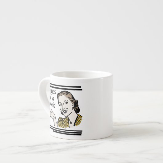 Retro Gammie Geschenke Espressotasse (Vorderseite Links)
