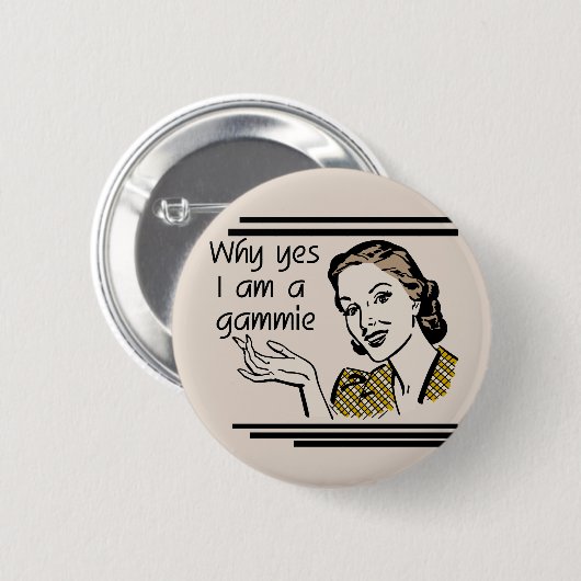 Retro Gammie T - Shirts und Geschenke Button (Vorne & Hinten)