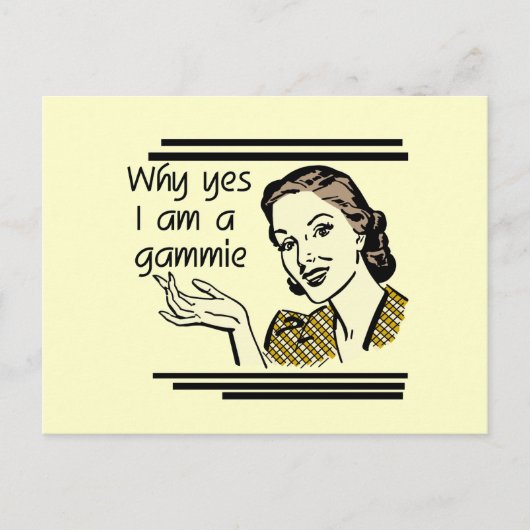 Retro Gammie T - Shirts und Geschenke Postkarte (Vorderseite)