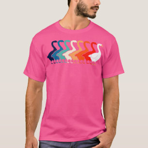 Retro-Gans 70er 80er Vintage-lustige Gans T-Shirt