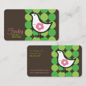 Retro Gänseblümchen-Baby-Küken-Vogel-wunderliche Visitenkarte (Vorne/Hinten)