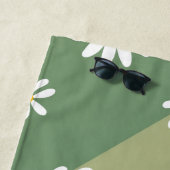 Retro-Gänseblümchen-Blumen-Regenbogen-Monogramm-St Strandtuch (Beispiel)