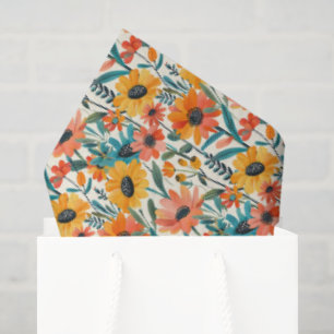 Retro-Gänseblümchen-Blumen-Seidenpapier Seidenpapier