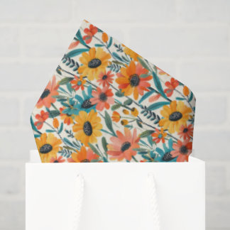 Retro-Gänseblümchen-Blumen-Seidenpapier Seidenpapier