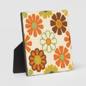Retro-Gänseblümchen-Blumenmuster Fotoplatte (Vorderseite)