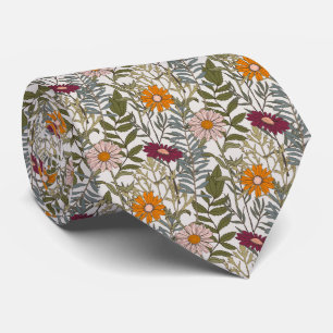 Retro-Gänseblümchen-Blumenmuster Krawatte