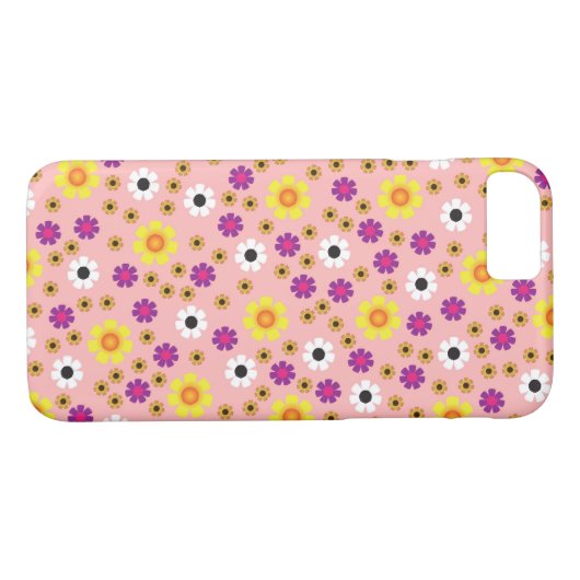 Retro Gänseblümchen Case-Mate iPhone Hülle (Rückseite (Horizontal))