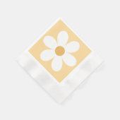 Retro-Gänseblümchen gelb Boho Serviette (Ecke)