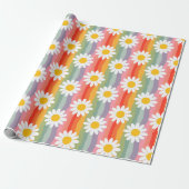 Retro-Gänseblümchen Geschenkpapier (Ungerollt)