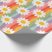 Retro-Gänseblümchen Geschenkpapier (Ecke)