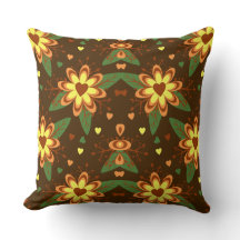 Retro-Gänseblümchen Herbst Blumen Herz Muster