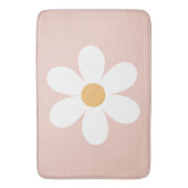 Retro Gänseblümchen rosa Boho Badematte (Vorderseite Vertikal)