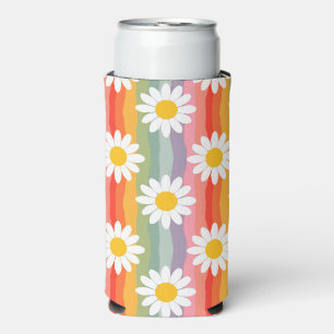 Retro Gänseblümchen Selters Dosenkühler
