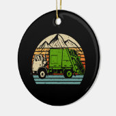 Retro Garbage Truck Dump Truck Collector Rec Keramik Ornament (Links)