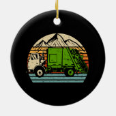 Retro Garbage Truck Dump Truck Collector Rec Keramik Ornament (Hinten)