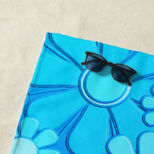 Retro Garden Blume 60er 70er Blumenmuster Bridge Strandtuch (Beispiel)