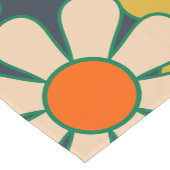 Retro Garden Blume 60er 70er Floral Muster Kurzer Tischläufer (Ecke)