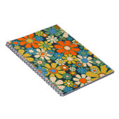 Retro Garden Blume 60er 70er Floral Muster Notizblock (Rechte Seite)