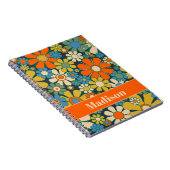 Retro Garden Blume 60er 70er Floral Personalisiert Notizblock (Rechte Seite)