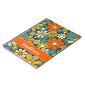 Retro Garden Blume 60er 70er Floral Personalisiert Notizblock (Linke Seite)