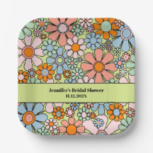 Retro Garden Blume 60er 70er Groovy Blumenmuster