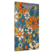 Retro Garden Blume Blumenmuster Klemmbrett (Rechts)